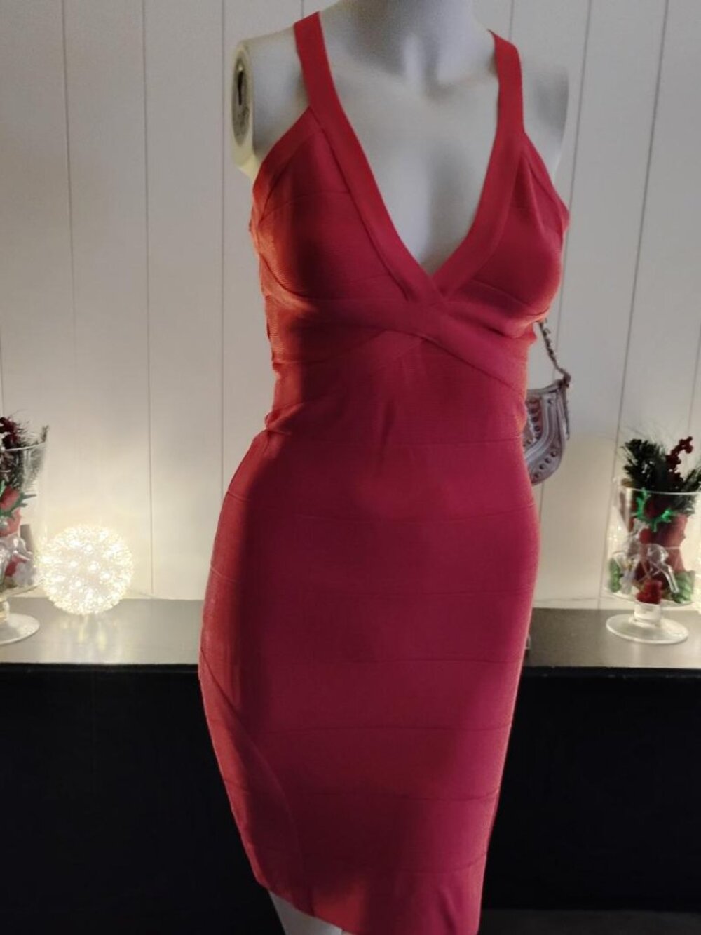 BEBE- BODYCON- S-TO BE SPECTACULAR -FUSHIA ROSEY SPANDEX'S